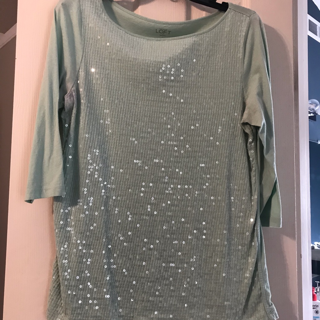 Mint Sequins Top